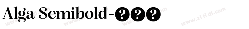 Alga Semibold字体转换